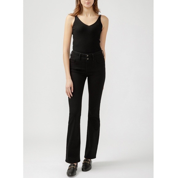 Silver Jeans Denim - Silver Jeans Co Suki Slim Bootcut Jeans Womens W31 L31 Black Mid Rise Curvy Fit